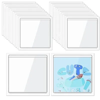 80 Pcs Self Adhesive Display Pockets 3.5 X 3.5 Inch Square Label Pockets Labe... • $25.68