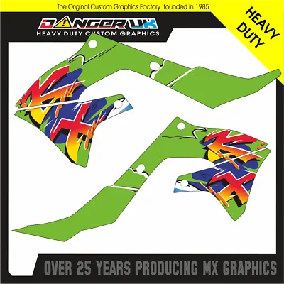 Kawasaki Kxf 250 2021-23 450 2019-23 Motocross Rad Scoop Graphics Decals Retro • £39.99