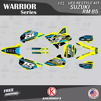 $54.99 • Buy Graphics Kit For Suzuki RM85 (2001-2023) UFO RESTYLE Warrior-Cyan