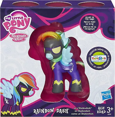 My Little Pony 2013 Exclusive 3.25  Rainbow Dash Shadowbolt Figure Glow SDCC TRU • $35.99