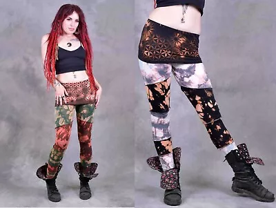 £31 • Buy TIE DYE LEGGINGS Pixie Hippy Psytrance Festival Goa Wear Sacred Geometry Party