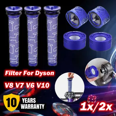 1/2x Pre & Post HEPA Filter Kits For Dyson V8 V7 V6 V10 SV10 SV11 Animal Vacuum • $9.99