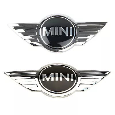 Genuine OEM Set Hatch & Hood Emblems 'MINI' Decklid Wings Logo For Mini Cooper • $81.02