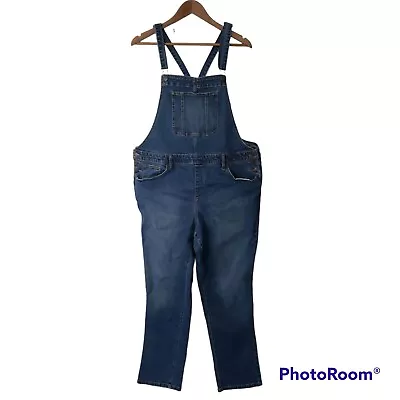 $19.99 • Buy Universal Thread Denim Bib Overalls 18 34 Women's Medium Blue Jean