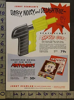 1953 Space Scout Spud Gun Scanlan Chicago Smarty Patches Kapi Cartoon Toy Adtq48 • £46.51