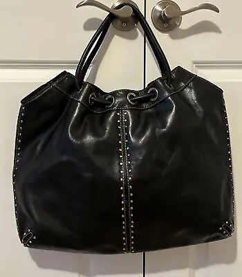 MICHAEL Michael Kors Black Leather Large Travel Handbag Satchel Purse Tote • $39.99