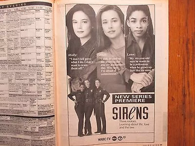 Mar. 7-1993 N Y Times TV Mag(ADRIENNE-JOI JOHNSON/SIRENS/JAYNE BROOK/LIZA SNYDER • $19.99