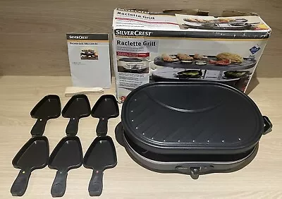 Silvercrest Non-Stick Raclette Grill Inc 6 Pans Instructions Used Once Boxed VGC • £19.99