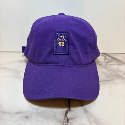 Los Angeles Lakers Mitchell & Ness Strapback Hat Cap Purple James Worthy Jersey • $14.99