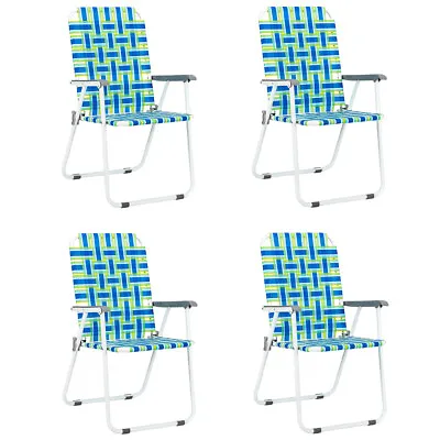 VINGLI Beach Folding Chair Portable Patio Lawn Webbed Set Of 1-4 Pcs Camping US • $38.58