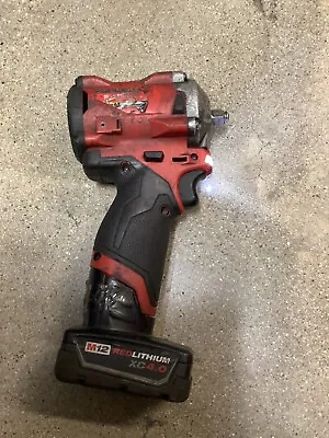 Milwaukee 2555-22 M12 FUEL Stubby Cordless 1/2  Impact Driver Gun With Battery • $159.99