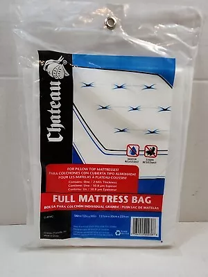 NEW CHATEAU FULL SIZE MATTRESS BAG For Moving Or Storage 54x12x90  2 MILS Thick • $12.99