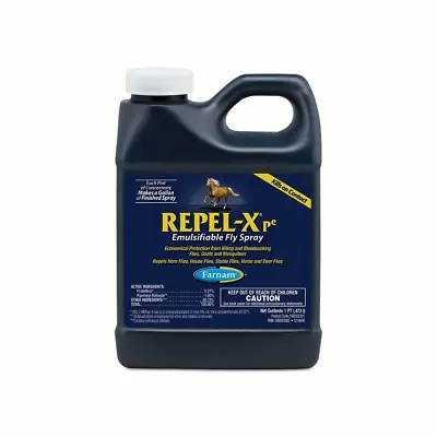 $34.51 • Buy Farnam Repel-X Pe Emulsafiable Fly Spray For Horses, Concentrate, 16 Ounces
