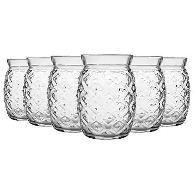 Bormioli Rocco 6x Sour Pineapple Cocktail Glasses Tropical Tiki Bar 455ml Clear • £22