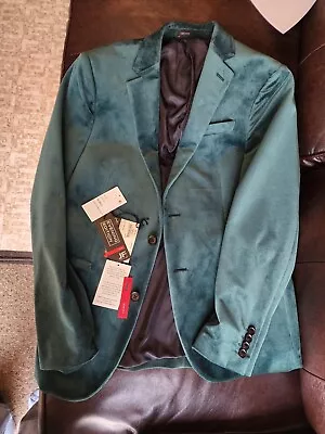 J. Ferrar 38 Regular Green Velvet Sportjacket Sport Coat Mens • $39