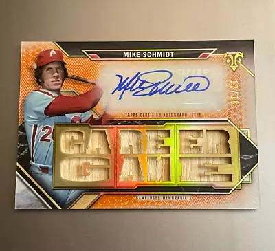 2021 Topps Triple Threads MIKE SCHMIDT Game Used Auto/Bat  CAREER GAME  /18 • $150