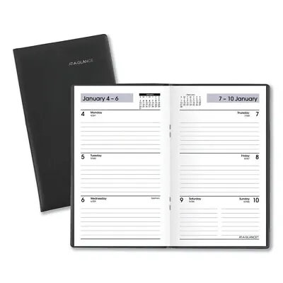 AT-A-GLANCE SK4800 12-Month 2024 DayMinder Weekly Pocket Planner - Black New • $14.95