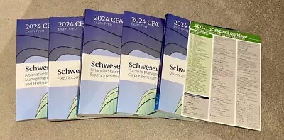 Kaplan Schweser CFA Level 1 Textbooks 1-5 2024 Exam With Cheat Sheet • £229