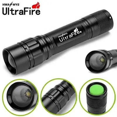 UK 50000Lumens TORCH Zoom Mini Handheld Camping Walking LED Pocket Flashlight • £8.58