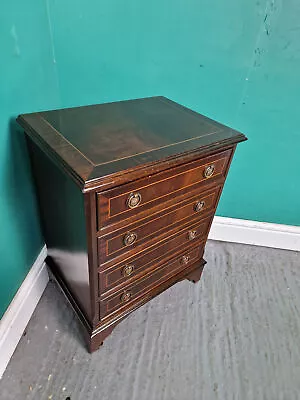 An Antique Style Mahogany Cross Banded Bedside Table Chest ~Delivery Available~ • £85