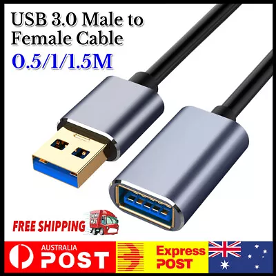 $5.25 • Buy USB 3.0 Extension Cable Fast Speed USB Male To Female Data Extender Lead Cord