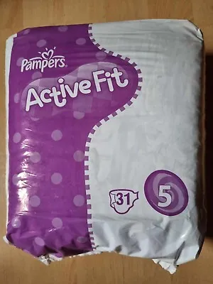 31 Pampers Active Fit Cruisers 5 Old Diapers Vintage Full Package Sealed 2010 • $75