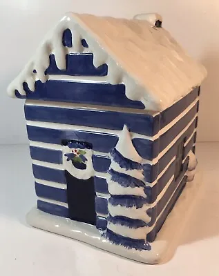 Canterbury Log Cabin Cookie Jar By J. Weckerfrisch - New In Box - Adorable • $21.50