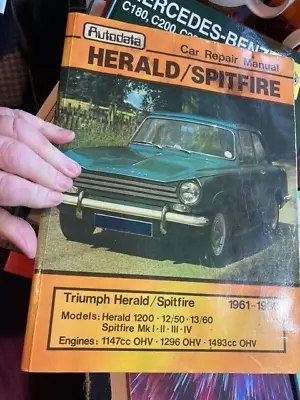 AUTODATA CAR REPAIR MANUAL: HERALD/SPITFIRE. 1961-1980 Millward • £4