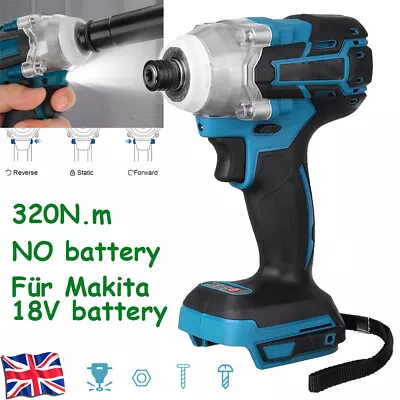 Electric Cordless Brushless Impact Driver For Makita DTD154Z 18V Li-Ion 1/4″ UK • £25.32