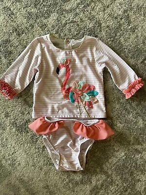 Mud Pie Baby Girl 12-18 Months Flamingo Swimsuit • $25