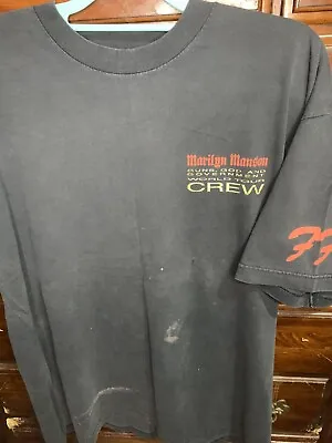 Marilyn Manson RARE Promo Working Crew T-shirt XL • $50