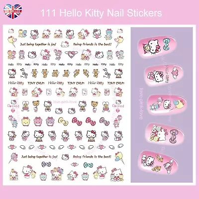 🌸HELLO KITTY SANRIO 111 3D Nail Art Stickers Decals Transfers Kawaii UK🌸 • £2.99