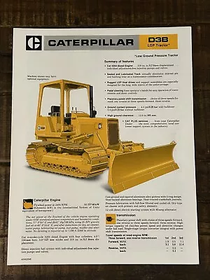 Caterpillar CAT D3B LGP (Low Ground Pressure) Dozer Brochure 1984 • $11.96