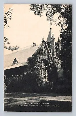 Meadville PA-Pennsylvania Ford Memorial Chapel College Vintage Postcard • $7.99