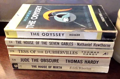 Vintage Paperback Books LOT Of 5 Classic Novels HOMER HARDY WHARTON HAWTHORNE • $12.98