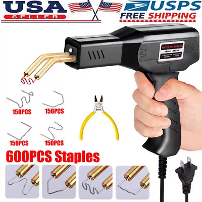 Hot Stapler Car Bumper Fender Fairing Welder Gun Plastic Repair Kit +600 Staples • $21.23