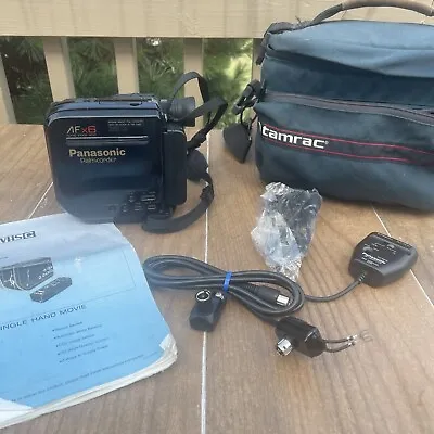 Panasonic PV-10D Palmcorder HQ VHS-C Camcorder Player Recorder Bag Untested • $25