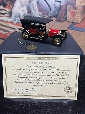 Vintage Matchbox Models Of Yesteryear 1912 Y-9 Simplex Diecast Car 1:48 • $0.99