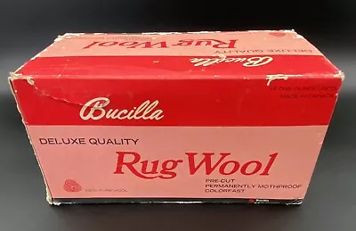 Vintage Bucilla 100% Pure Wool Pre Cut Latch Hook Rug Mothproof NOS Original Box • $34.99