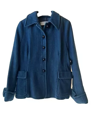 Charles Nolan Womens Navy Cotton Jacket Size 14 • $27