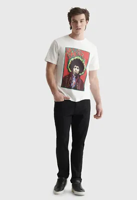 NWT Lucky Brand Jimi Hendrix Color Poster Graphic Tee Shirt Size Large Sold Out • $54.99