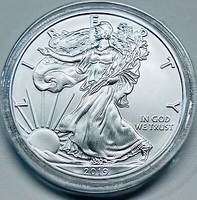 2019 American Silver Eagle Brilliant Uncirculated Hi-Grade In Capsule • $41.99