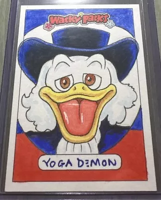 2023 WACKY PACKAGES FLASHBACKS 1973 SKETCH CARD QUACKER OATS By YOGA DEMON • $94.99