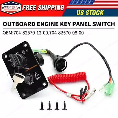 NEW Outboard Single Engine Key Switch Assembly Panel Fits Yamaha 704-82570-12-00 • $40.54