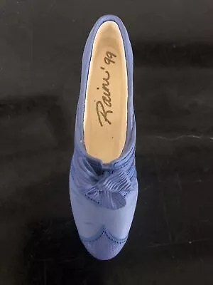 $40 • Buy Just The Right Shoe By Raine - Class Act #25042 Blue Signed By Designer Raine!