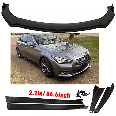 For Infiniti G37 G35 Front Bumper Spoiler + Side Skirts + Rear Lip + Strut Rods • $99.99