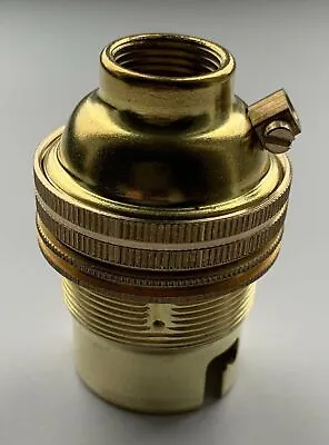 £5.95 • Buy Brass Lamp Holder / BC/B22 /Bayonet Cap/ 1/2  Thread UK Manufactured