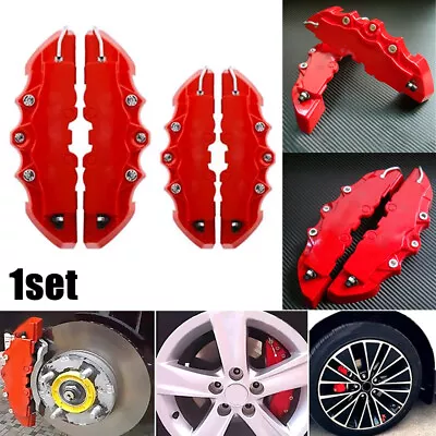 $39.56 • Buy 4x 3D Style Front+Rear Red Car Disc Brake Caliper Cover Parts Brake Accessories