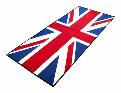 Union Flag Jack Large Mat Rug Carpet 190cm X 80cm Non Slip Red White Blue • £44.99