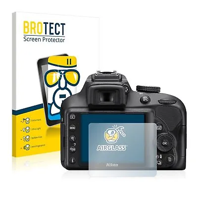 Nikon D3400 BROTECT® AirGlass® Premium Glass Screen Protector Anti-Scratch • $29.44